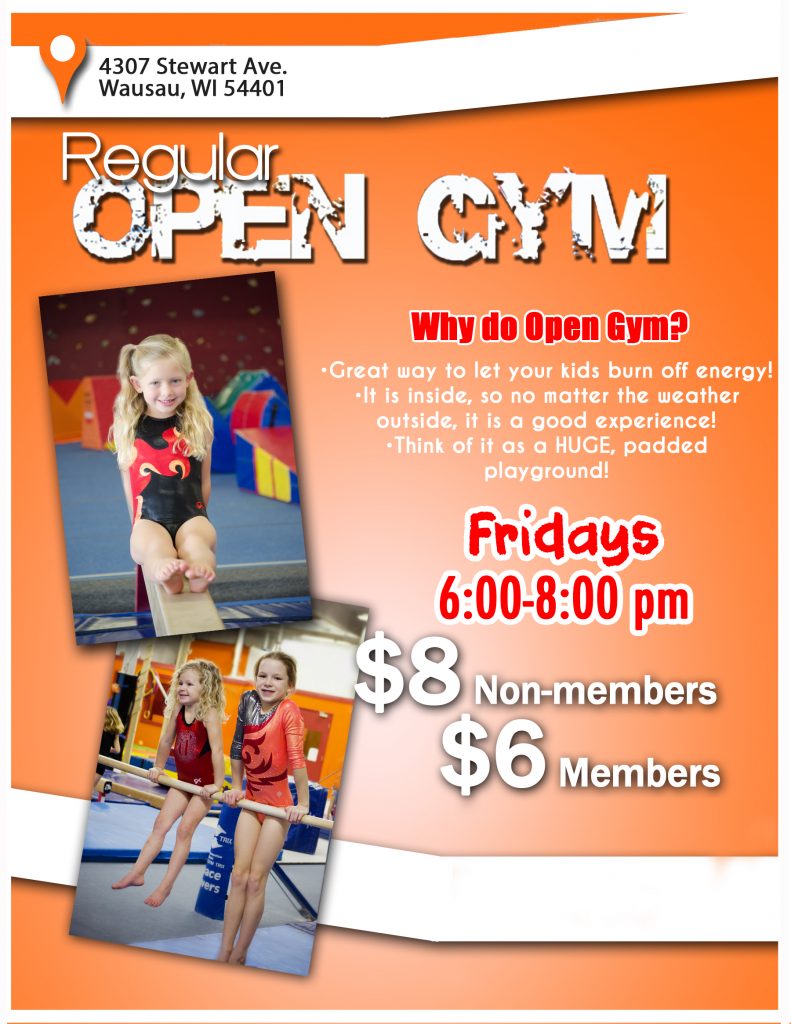 Wausau Open Gym Tri County Gymnastics Cheer